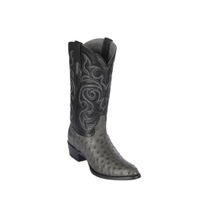 Mens Los Altos Full Quill Ostrich Round Toe Boots