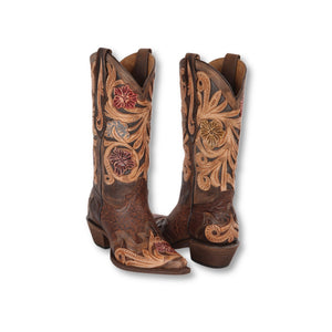 Womens Hand Tooled Leather Boot