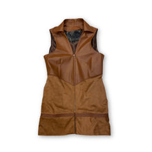 Load image into Gallery viewer, Womens Leather Dress Coat
