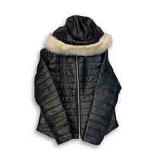 Load image into Gallery viewer, Womens Leather Puff Jacket
