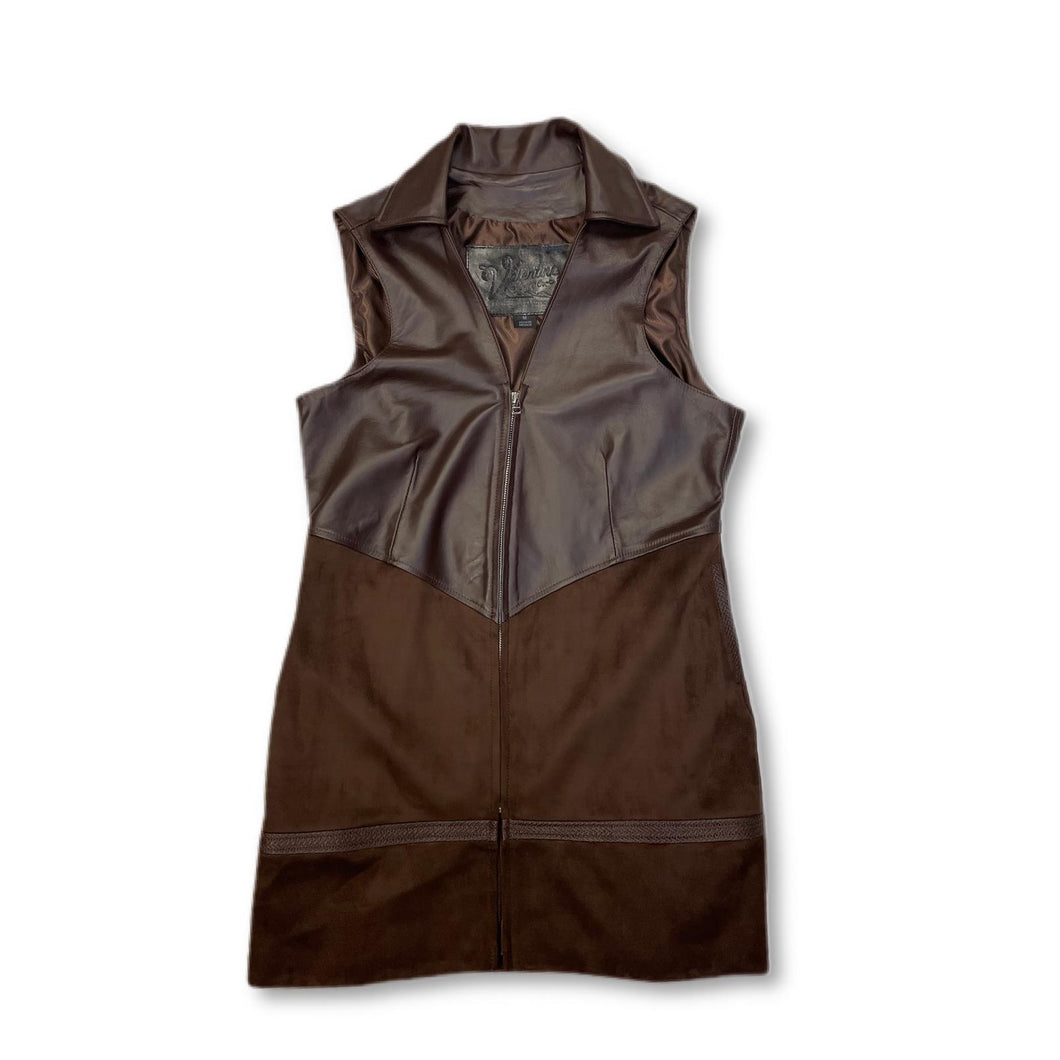 Womens Leather Dress Coat